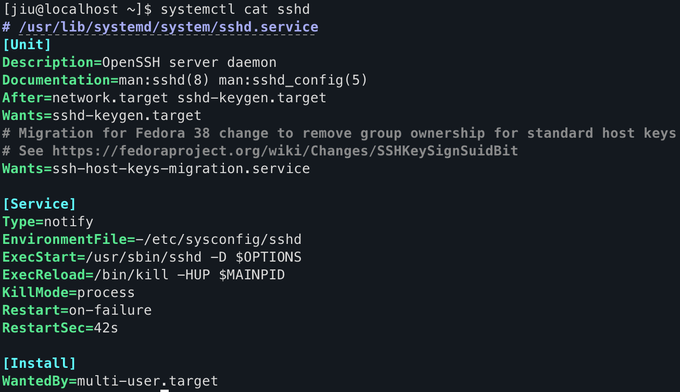 systemctl cat